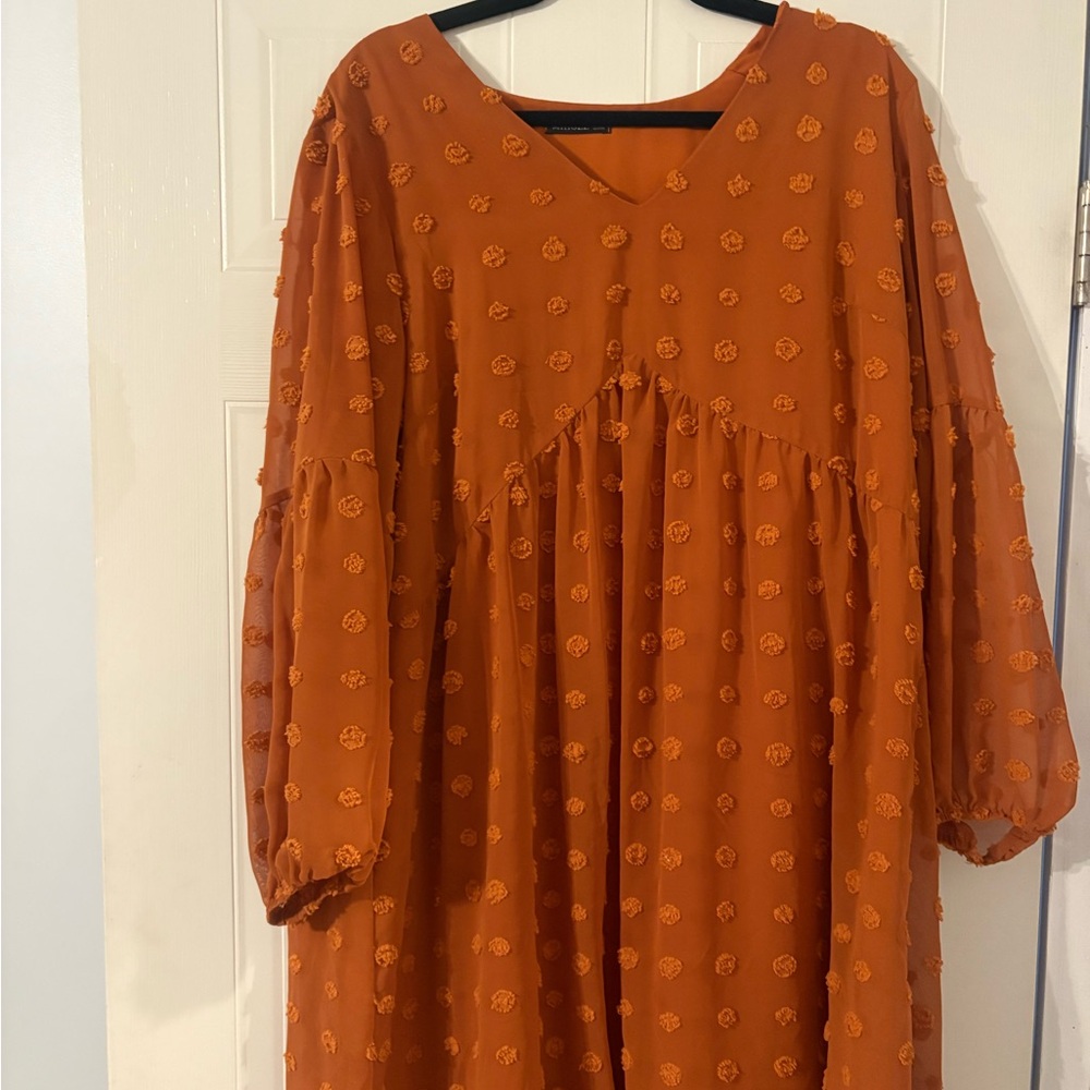 Elegant Orange Women's Dress